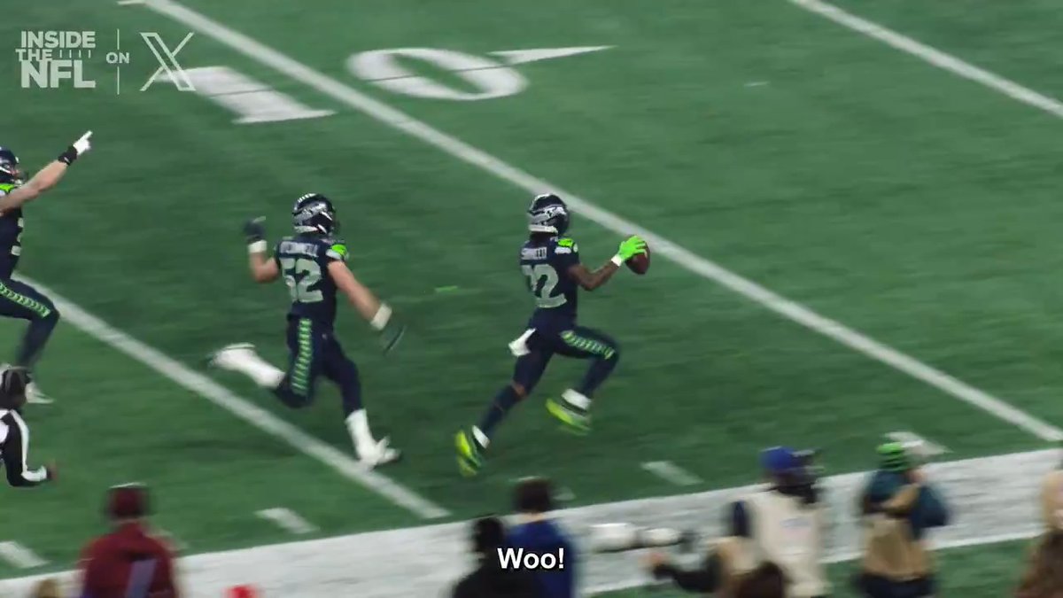 The Seattle Seahawks sideline lost it during Rashid Shaheed's opening kickoff TD Inside the NFL NFL Playoffs Mic'd Up on X
