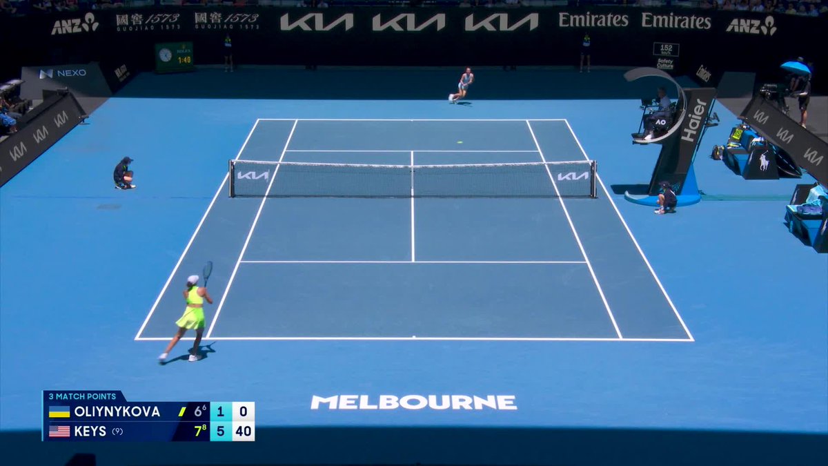 𝑹𝑶𝑨𝑹𝑰𝑵𝑮 into the second round is Madison Keys 🤩 PS: How good was it of Keys to let Oliynykova have her moment post match too! Wide World of Sports • ESPN • TNT Sports • WOWOWテニス • #AO26