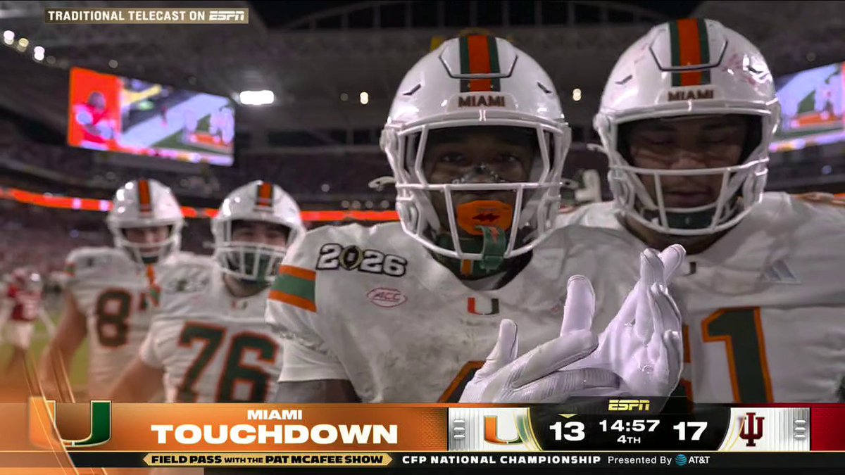 Mark Fletcher Jr. with his second TD of the game 💪 Watch the CFP National Championship Field Pass with the Pat McAfee on ESPN2 and the ESPN App ➡️