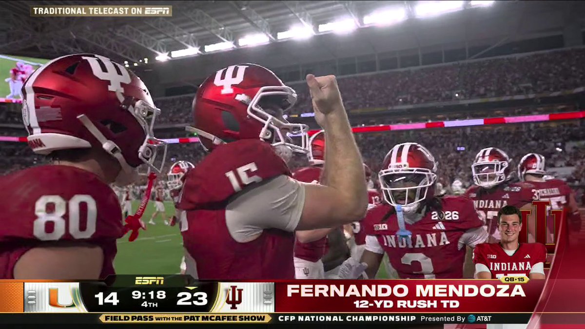 FERNANDOOOOO MENDOZAAAAAA 🗣️ Watch the CFP National Championship Field Pass with the Pat McAfee on ESPN2 and the ESPN App 🔥