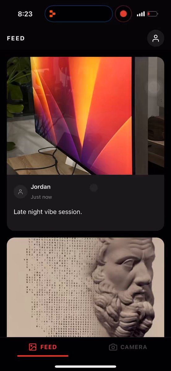 More progress on my photo app built with the new Replit ⠕ mobile stack. I wanted even the photo taking experience to be fluid. The photos you take should animate into the preview. When you post them they should animate directly into the feed. I wrote zero code. All Replit Agent.