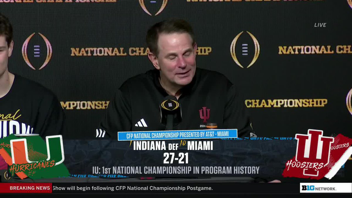How will Curt Cignetti allow himself to enjoy the CFP title? "If I was smart, I'd probably retire. . . . But we need the money." 😆 Watch the Indiana Football coach's full response 👇