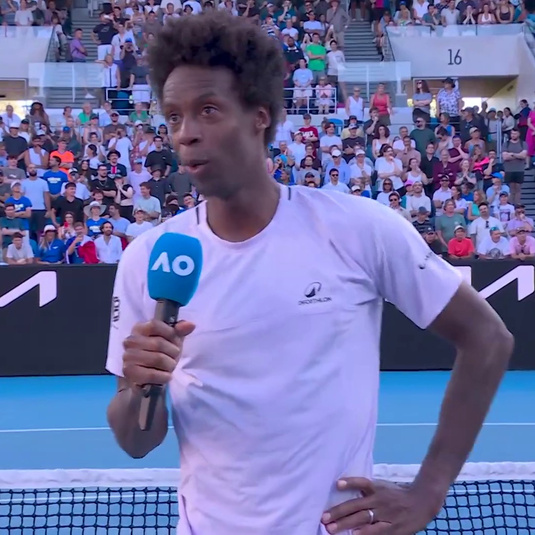 Gael Monfils after playing his final Australian Open match “My journey started in 2003 with you guys. I came here the 1st time. Now we are in 2026 & somehow it’s the finish line. Thank you so much for this amazing ride. You guys have been unbelievable” 🥹