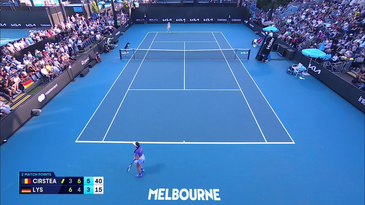 Asked all the questions and found all the answers. Sorana Cirstea moves past Eva Lys 3-6 6-4 6-3 to advance to the second round at #AO26 🔒