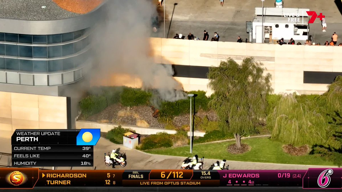 That is ... not ideal just outside Optus Stadium. #BBL15