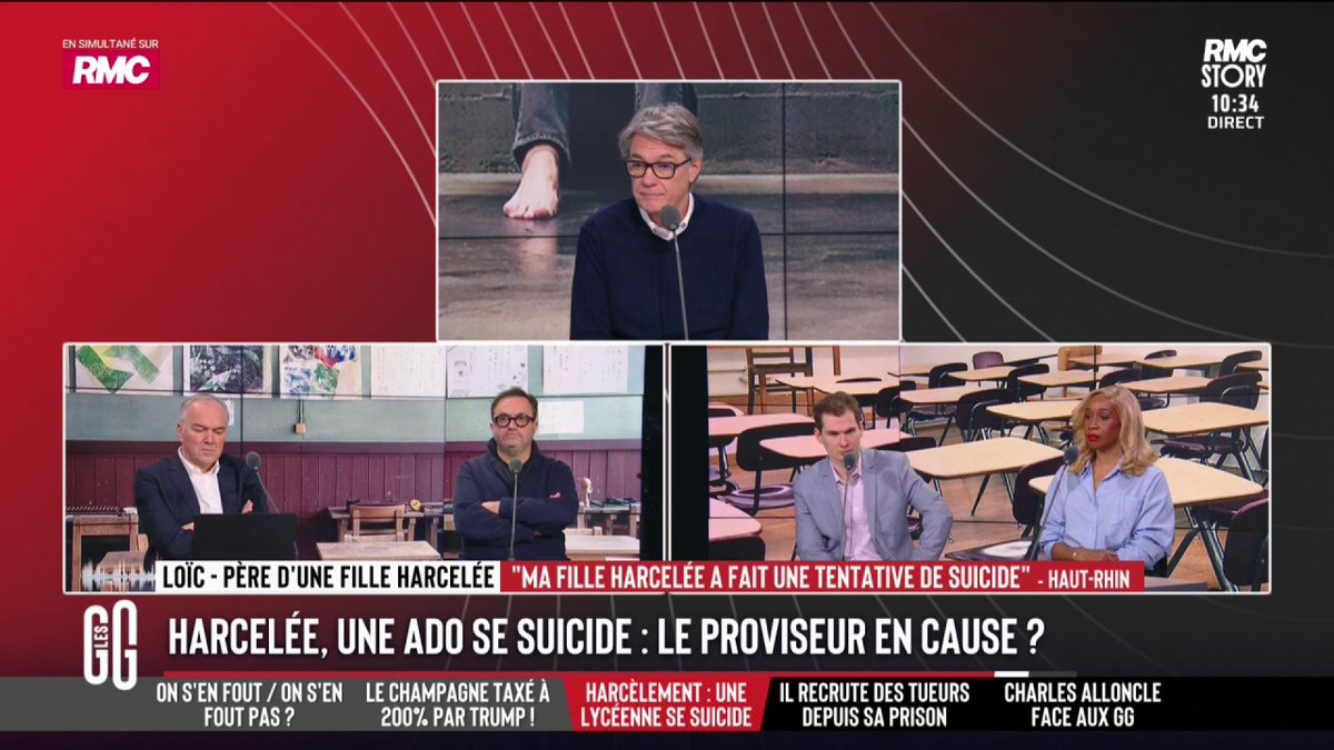 🚨 Harcelée, une ado se suicide 📞 Loïc, au 3216 : "Il y a 12 ans, ma femme a rattrapé ma fille par la jambe... elle essayait de se défenestrer du 4e étage parce qu'elle se faisait harceler. Elle n'est jamais retournée à l'école." #GGRMC