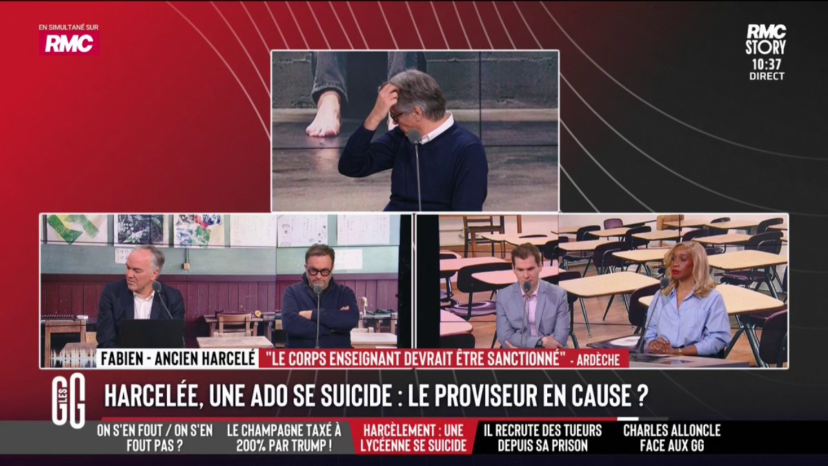 🚨 Harcelée, une ado se suicide 📞 Fabien, ancien harcelé, au 3216 : "Mon nom rime avec enc*lé. Je me faisais harceler tout le temps. J'ai failli me suicider. J'avais le couteau dans les mains et mon père m'a dit 'On t'attend pour manger'. J'ai lâché couteau." #GGRMC