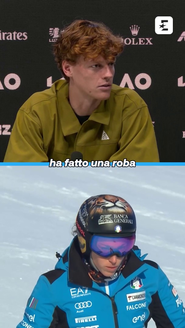 Fede, sei ispirazione anche per Jannik 🧡🐯 #Sinner #AusOpen #AO2026 #Brignone #EurosportSCI