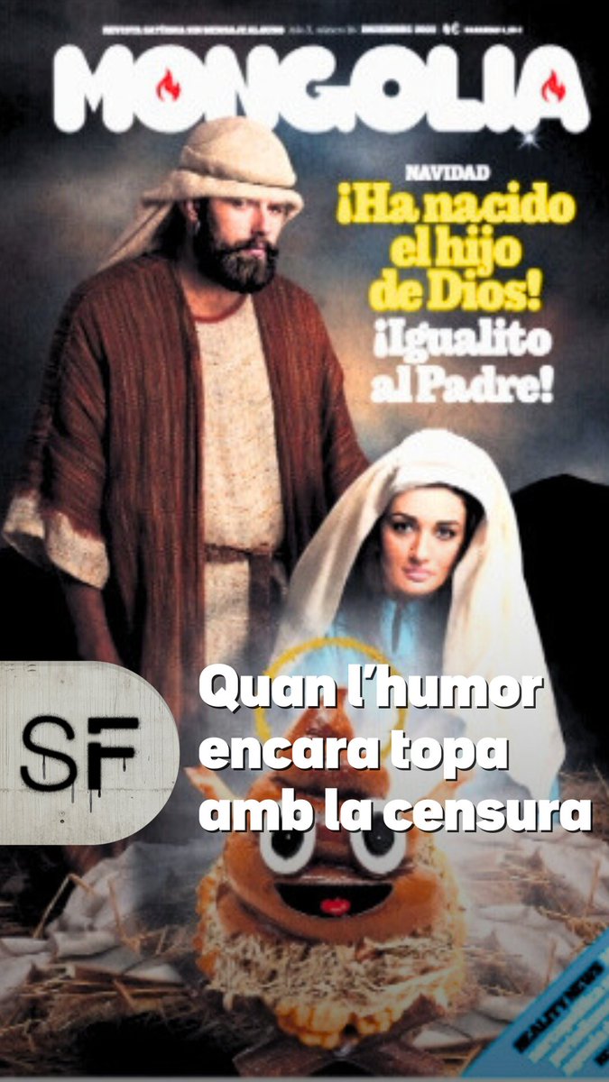 🗨️"Això és una ofensa terrible al nen Jesús. No pot quedar impune" Pere Rusiñol, editor de la revista Mongolia, denuncia l'impacte de la censura en l'humor i la sàtira i el pes del delicte de blasfèmia. #CapitánTrueno3Cat #SenseFicció3Cat