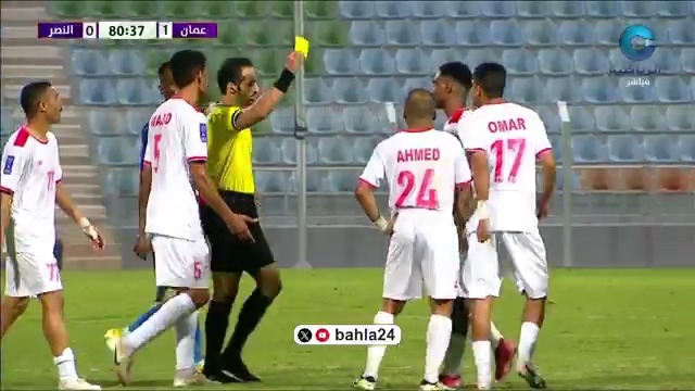 |🎦||🎦| 🎥 بعد العودة لتقنية الڤار حكم المباراة يمنح عبدالعليم الرواحي لاعب نادي عُمان بطاقة صفراء في مباراة ذهاب دور الـ 4 من بطولة كأس جلالة السلطان المعظم لكرة القدم 2025-2026م bahla24 |🎦||🎦| #كأس_جلالة_السلطان_المعظم #عمان_النصر
