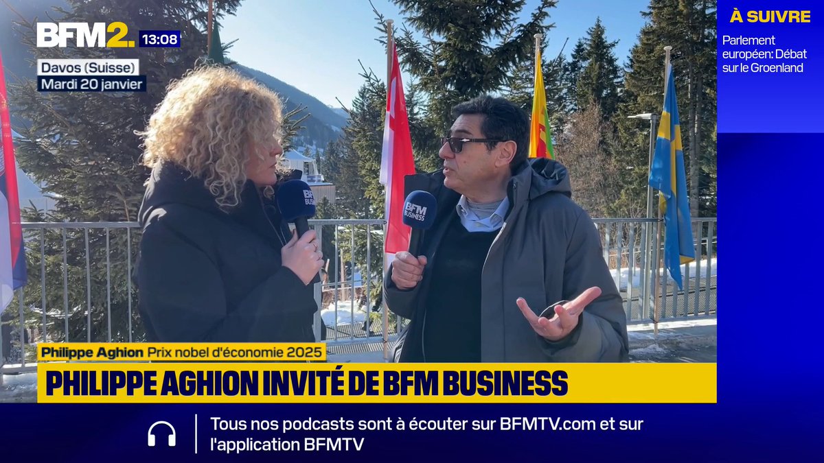 Philippe Aghion : "L'Europe doit se réveiller. L'Europe doit dire non à M. Trump. Il faut qu'on arrête le charme. Même le président de la République a trop pensé que le charme pouvait jouer. Non ça ne paie pas" #BFM2