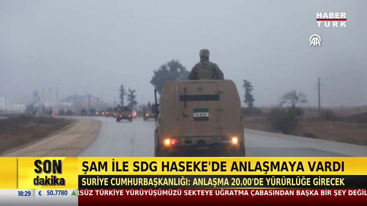 #SONDAKİKA - Şam ile SDG Haseke'de anlaşmaya vardı. Suriye Cumhurbaşkanlığı: Anlaşma 20.00'de yürürlüğe girecek.