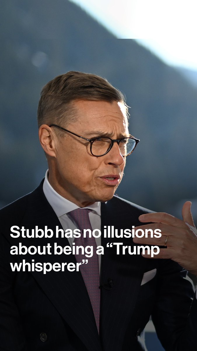 "I have no illusions about being a Trump whisperer." Finnish President Alexander Stubb explains his approach to dealing with the White House