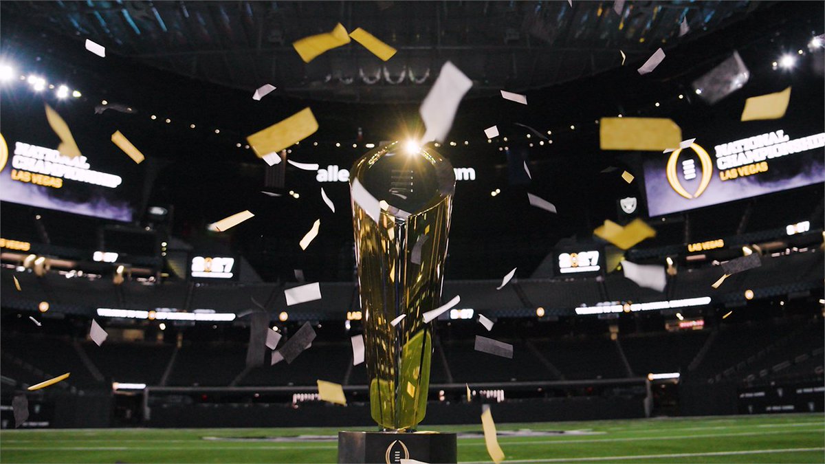 In 2027, the lights will shine even brighter in Las Vegas on college football's biggest night. ✨🏈🏆 #CFBPlayoff • #NationalChampionship • Las Vegas