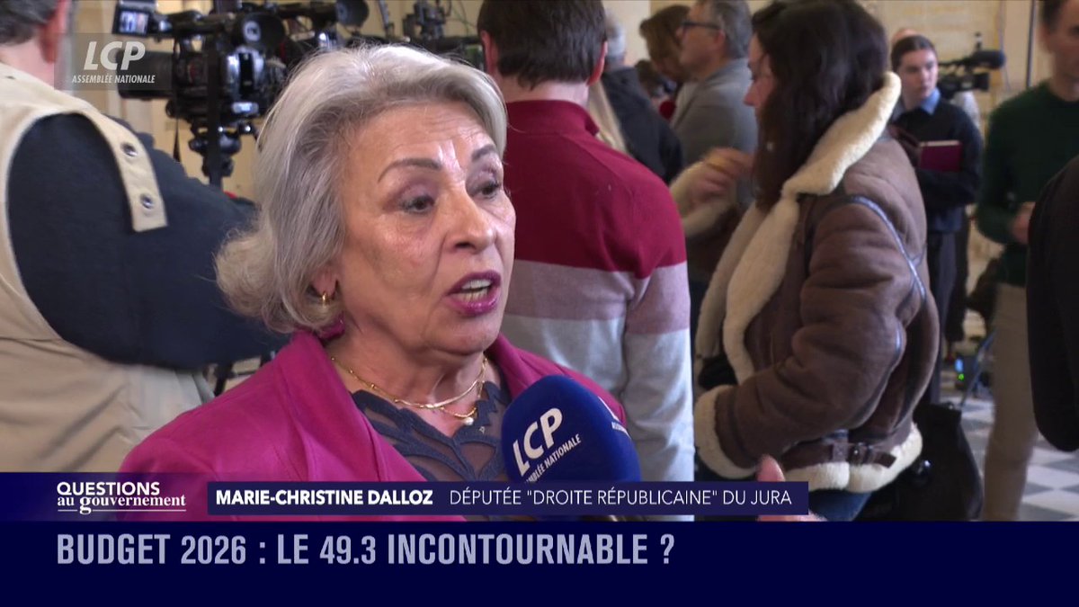 Pour Marie-Christine Dalloz (Droite républicaine), le recours au 49.3 est une "bonne nouvelle". "Il fallait un budget. C'est la bonne mesure qui a été prise." #Budget