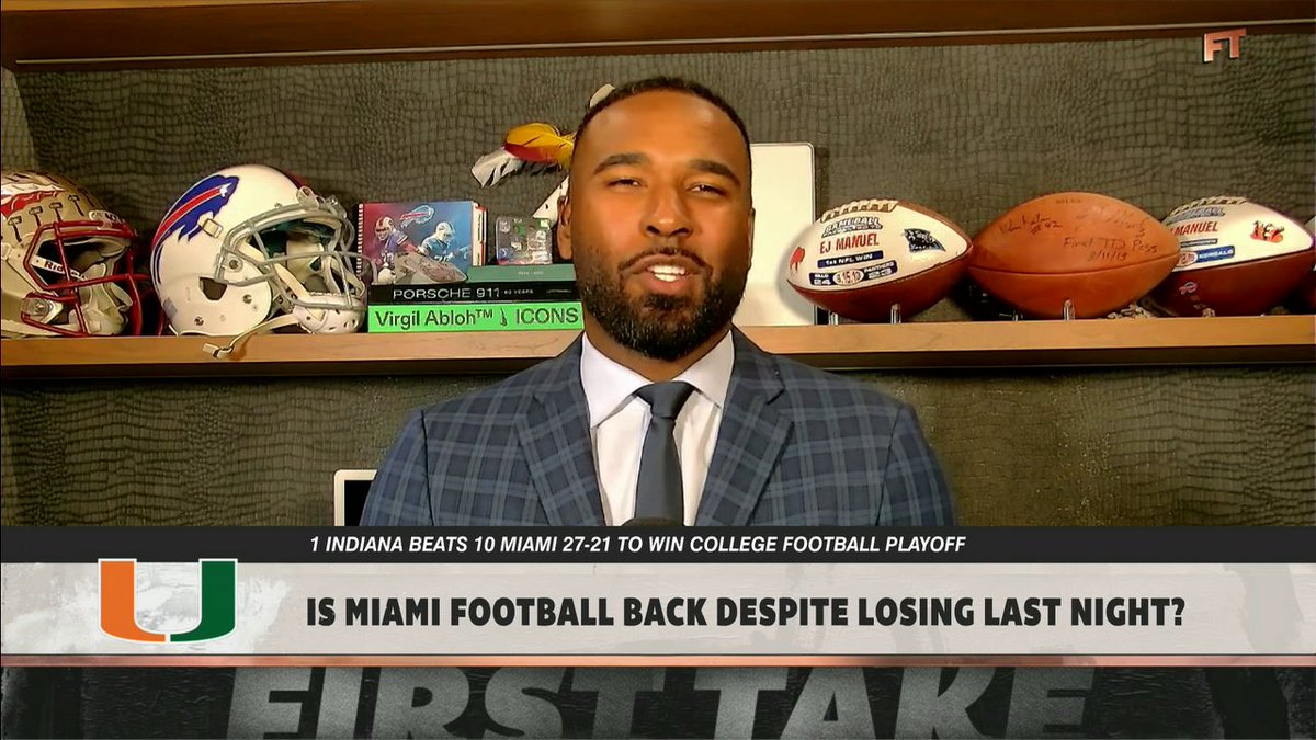 "I think they're back, and I'm saying this as a Florida State guy." 😅 EJ Manuel on if 'The U' is back after the loss to Indiana in the CFP National Championship 🏆