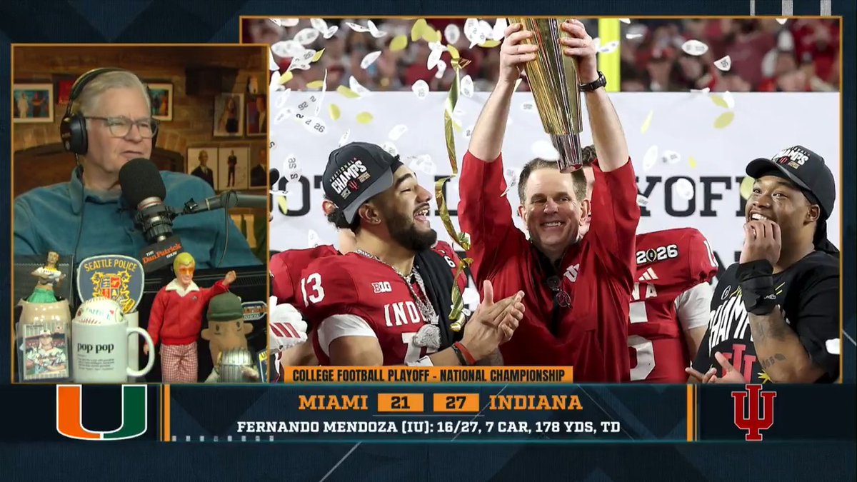 "He's the kind of guy that goes after 2-stars, and by the time he's done coaching them up, they're 4 and 5-stars." – DP on Curt Cignetti and #Indiana after winning the National Championship.