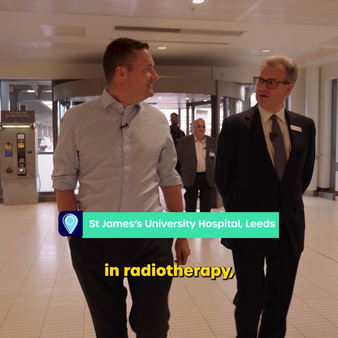 In case you missed it 👀 Leeds Teaching Hospitals Cancer Centre is using AI to speed up cancer treatment. Our National Cancer Plan will bring the latest treatments to everyone, no matter who you are or where you live.