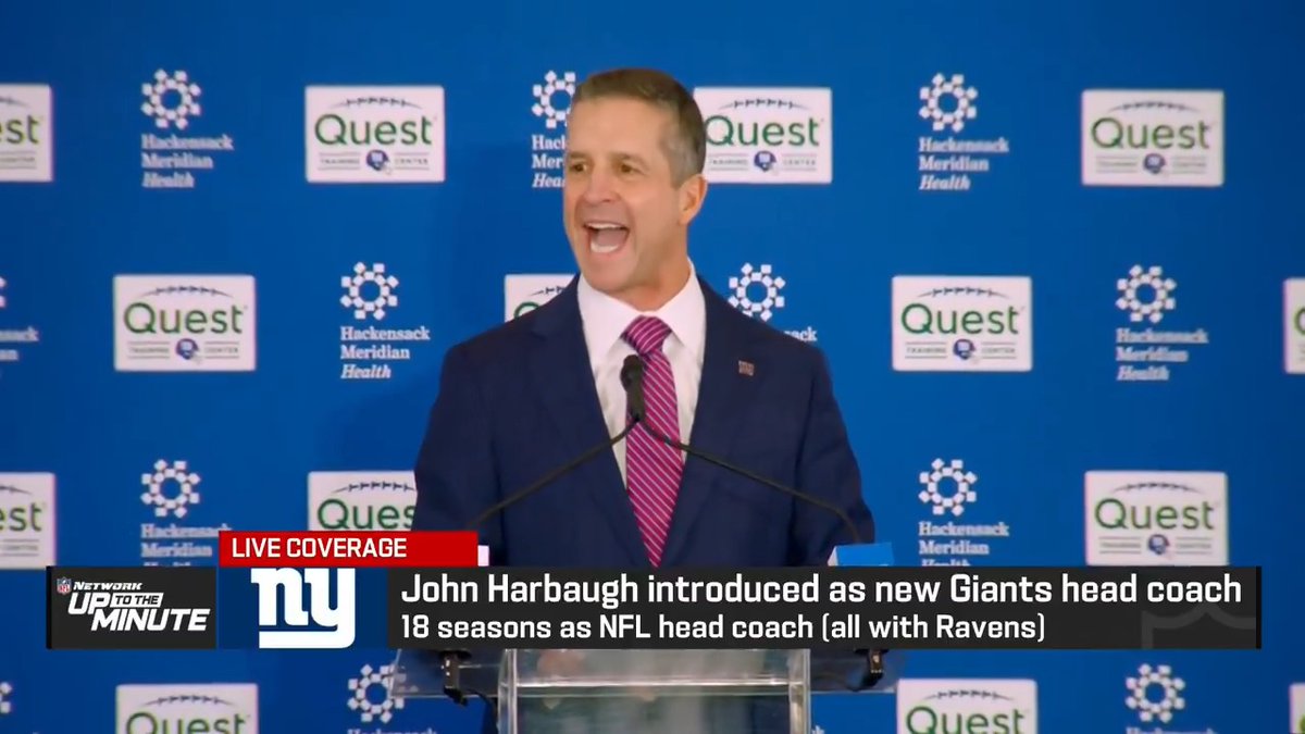 "We're not in the AFC [anymore] Jim, you can breathe easy." John Harbaugh with an "enthusiasm unknown to mankind" mention and a shoutout to his brother Jim ❤️