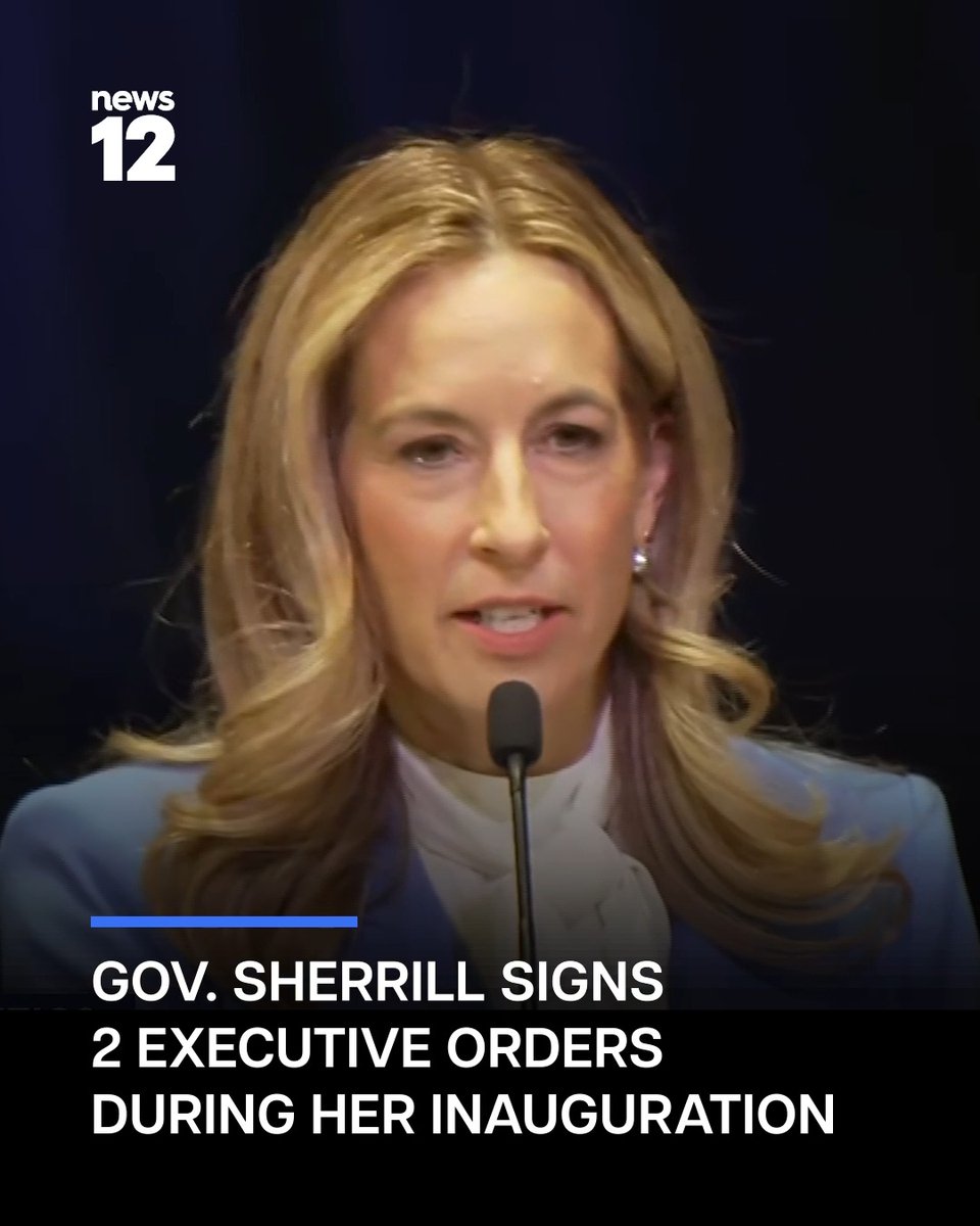 INAUGURATION DAY: Gov. Sherrill signed an executive order declaring a state of emergency on utility costs. READ MORE: #News12NJ #PoliticalNews