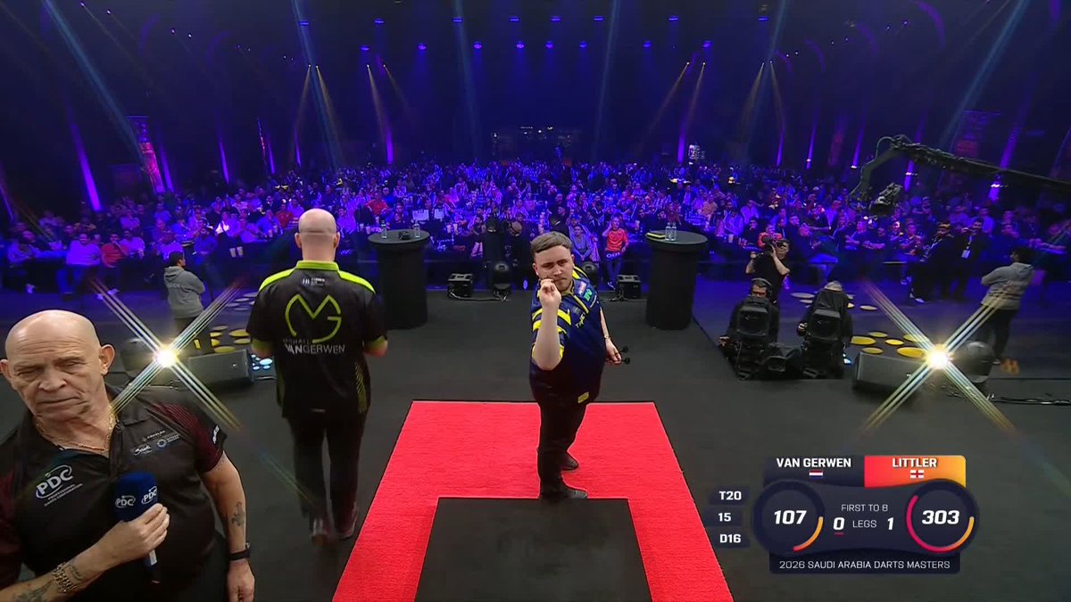 INCREDIBLE 132 FROM LITTLER 🤯 Wow, that is stunning from Luke Littler as he takes out a brilliant 132 checkout to double his lead. 📺 #RiyadhSeasonDarts