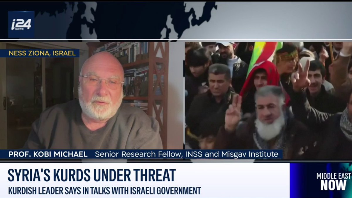 'When it comes to the Druze, it is very close to the Israeli border; This is not the situation with the Kurds' Kobi Michael on #MiddleEastNow with Laura Cellier