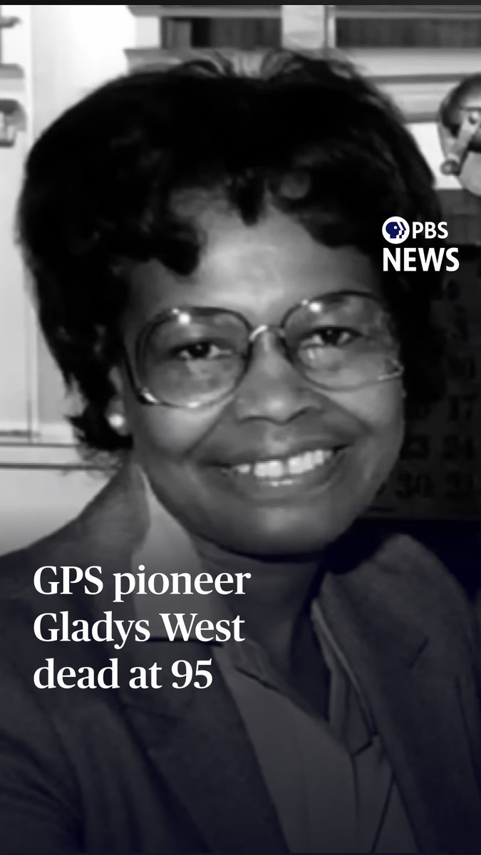 GPS pioneer and mathematician Gladys West has died. She was 95. Her calculations helped produce extremely accurate modeling of the Earth's shape, laying the foundation for modern global positioning system technology. West was born in rural Virginia during segregation. In 1956, she was hired as a computer programmer at a Navy base in Virginia, where she was one of only four Black employees. Her work went largely unrecognized for years, though she was later acknowledged as one of the hidden figures of the era. Despite being considered the mother of GPS, West said she still preferred using a paper map when driving.