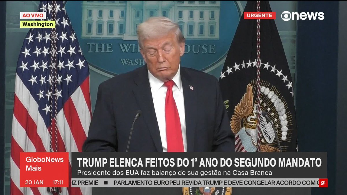 "Estamos mais ricos como jamais estivemos graças às tarifas", diz Trump ao comentar acordo entre Mercosul e União Europeia. ➡ Assista à #GloboNews: #GloboNewsMais