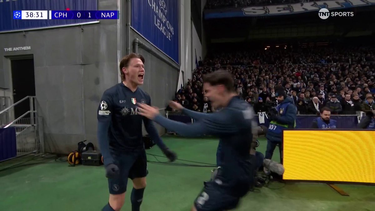 Scott McTominay does it again for Napoli! 🏴 The Scotsman is their top scorer in the Champions League this season 👏 📺 TNT Sports & discovery+ UK