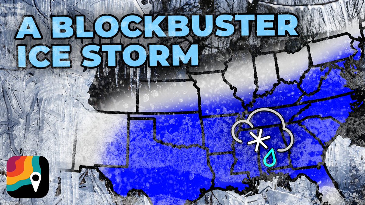 🌨️An extremely significant & potentially crippling winter storm is increasingly likely for the South, Southeast, & Mid-Atlantic. 🧊High-end ice totals will render travel impossible. ❄️Heavy snow is likely too. It’s time to begin preparations. Matthew Cappucci has a preview.