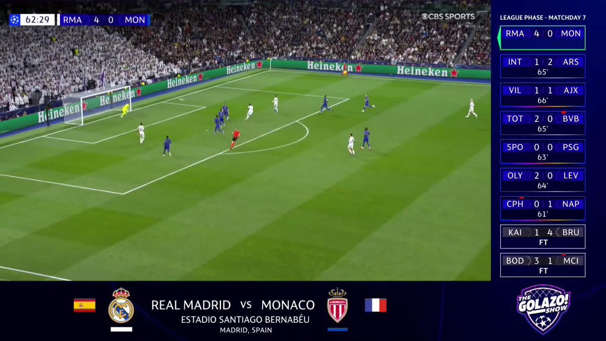 Vinícius Júnior with a STUNNING strike 😮💨🔥 Every goal from every game available for FREE on The Golazo Show — right now CBS Sports Golazo Network via the CBS Sports app 📲