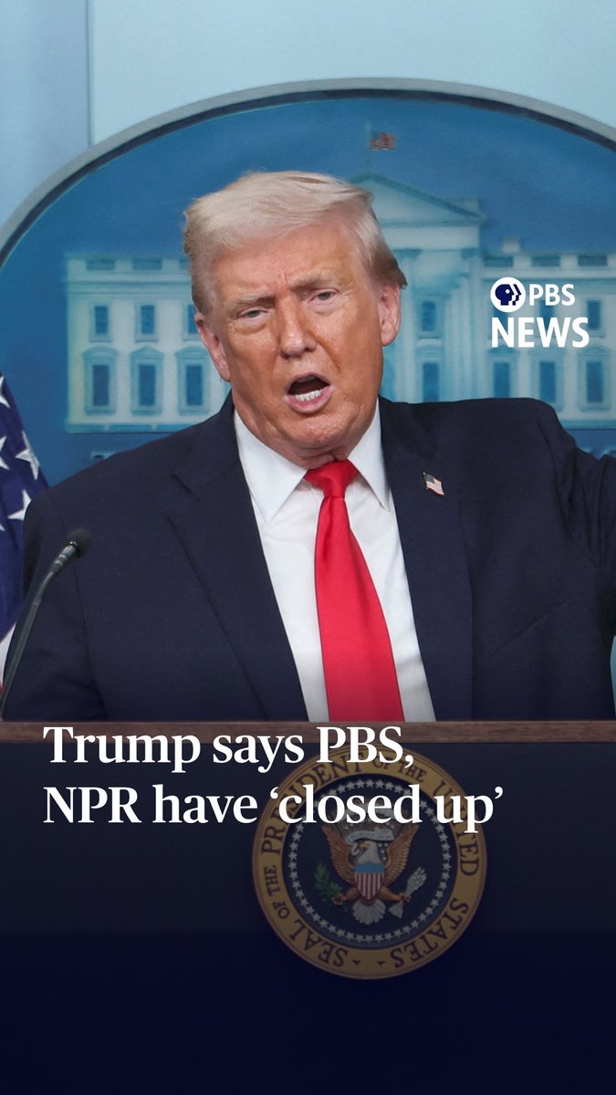 Even though PBS and NPR are still in existence, President Donald Trump said Tuesday that he “heard they’re closed up.” During a news conference at the White House that lasted more than 90 minutes, Trump noted that, among his accomplishments during the first year of his second term in office, he signed legislation “to cut all taxpayer funding” to the two main American public media networks. The Trump administration’s move mainly affected the Corporation for Public Broadcasting (CPB), the independent nonprofit organization that distributed federal funds to PBS, NPR, public media programming and more than 1,500 local stations. The corporation’s board voted earlier this year to dissolve itself after Congress voted last summer, at Trump’s request, to claw back about $1.1 billion of previously approved federal funding for public broadcasting. While the rescission of federal funding and the dissolution of the CPB resulted in layoffs, programming cancellations and operational changes at stations across the country, PBS and NPR continue to air news, arts and other programming on television, radio and online platforms.