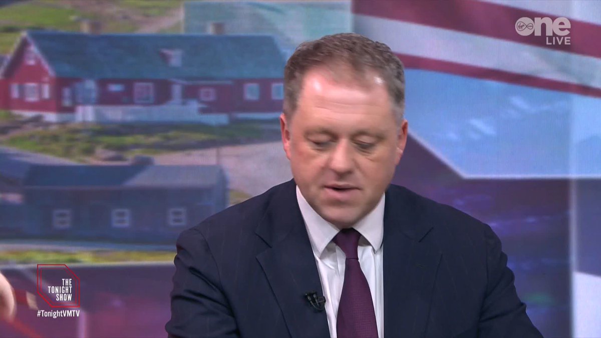 🗣️ "He is not going to be taking #Greenland. I think I am pretty confident about that," — Thomas Byrne 🗣️ "He has threatened the European Union ... if we don't hand over a piece of European Union land," — guest presenter John Lee #TonightVMTV #Trump