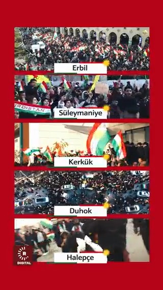 #VİDEO- Kürtler, Rojava için tek yürek oldu Kürdistan Bölgesi'nin tüm kentlerinde ve diyasporada Kürtler, Rojava'ya destek için alanlara çıktı ve gösteri düzenledi