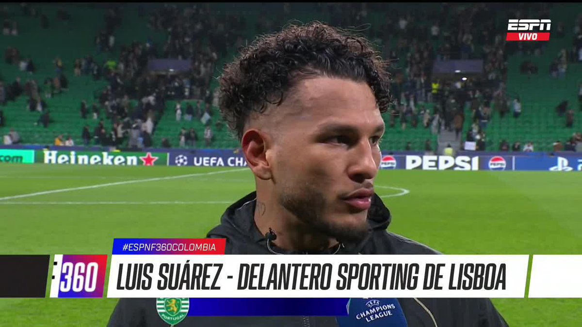 LUIS SUÁREZ, PURA JERARQUÍA ⚽⚽ "El trabajo y la pureza de este equipo dio resultados hasta el final" Luis Suárez, contundente sobre la victoria de #Sporting en la #ChampionsLeague🏆 ▶️ Mira #ESPNF360COLOMBIA en el Plan Premium de #DisneyPlus
