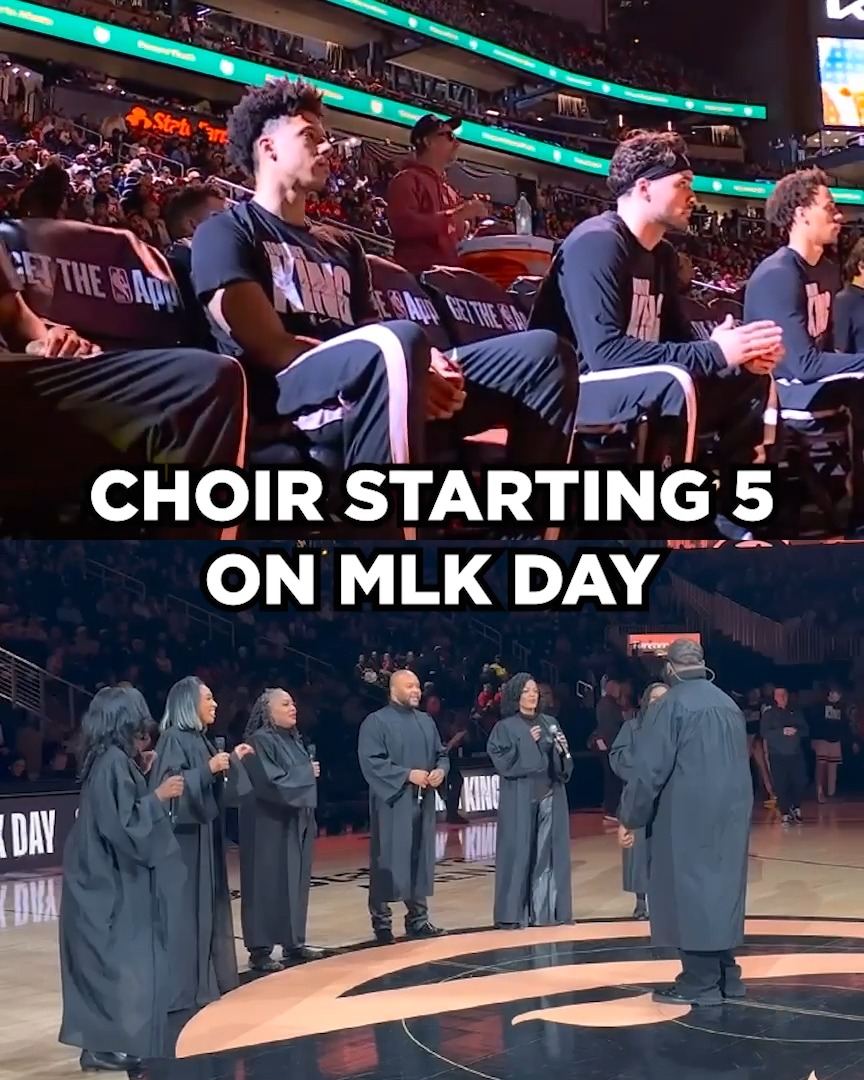 Player intros with the choir on MLK Day always hit 🎼⛪️