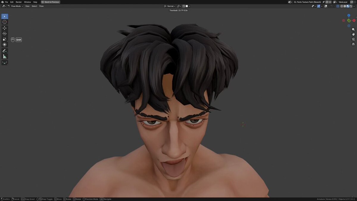 hair rig wip I did on stream eariler, a balance between manual controls and "physics" assisted constraints