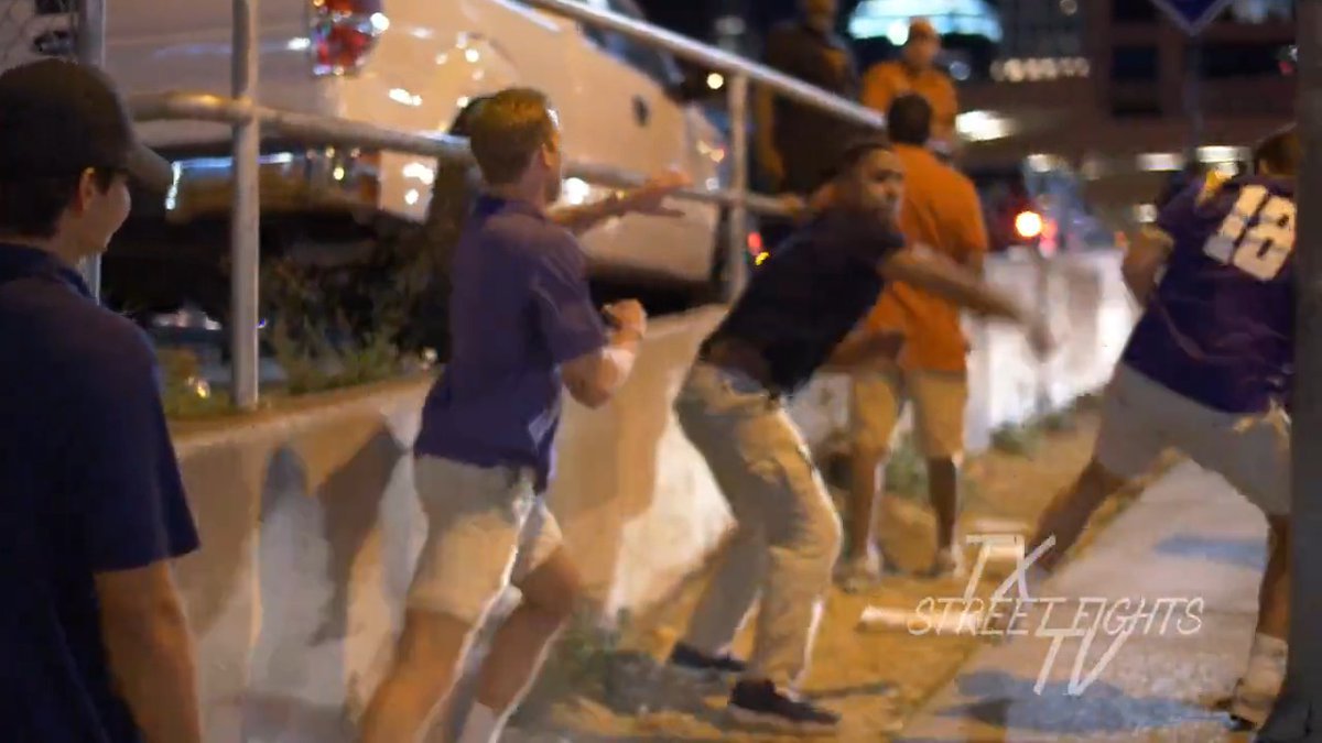 College Football fans fight in TX #fight #texas