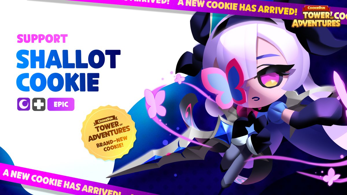 "I will thread... your soul's memories." Shallot Cookie, born from old memories within the Burnt Oven, is here! 🧵 Meet her now, in CookieRun: Tower of Adventures! #CookieRun #TowerOfAdventures #Update