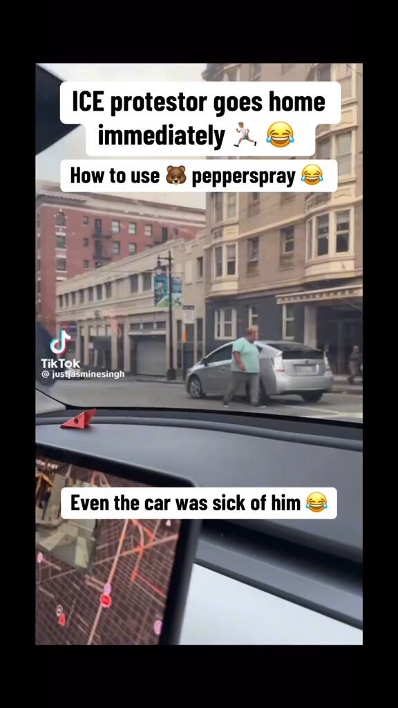 ICE protestor goes home immediately! 😂🤣😭
