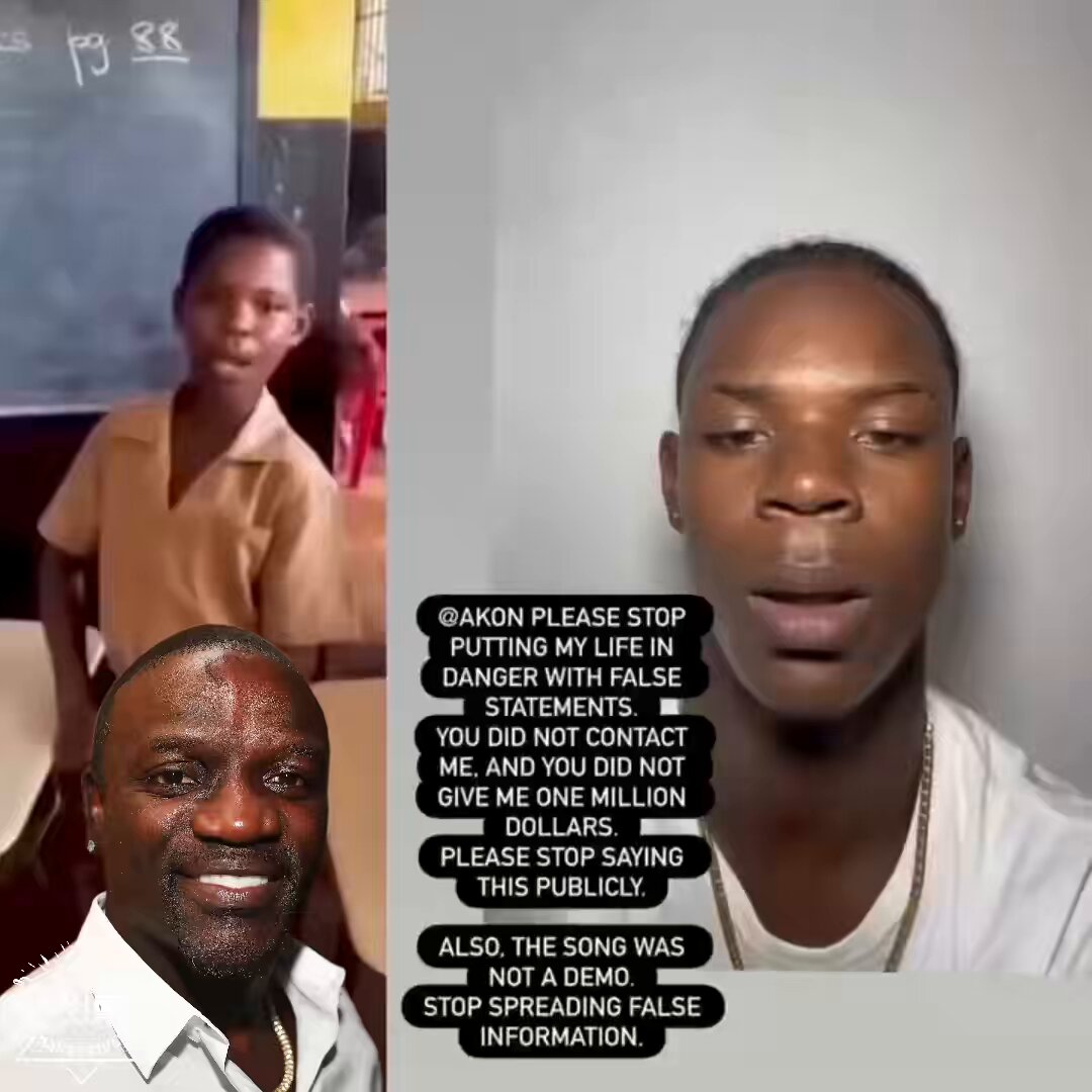 🔥🚨BREAKING: This Child from Africa who went viral online for single “it’s a beautiful day, thank you for joy, thank you rain, thank you for sunshine, thank you for joy, thank you for pain.” For just exposed Grammy winning rapper Akon for allegedly claiming that he gave him 1 million dollars after seeing the video went viral and claims that his life his been in danger due to Akon’s alleged claims.