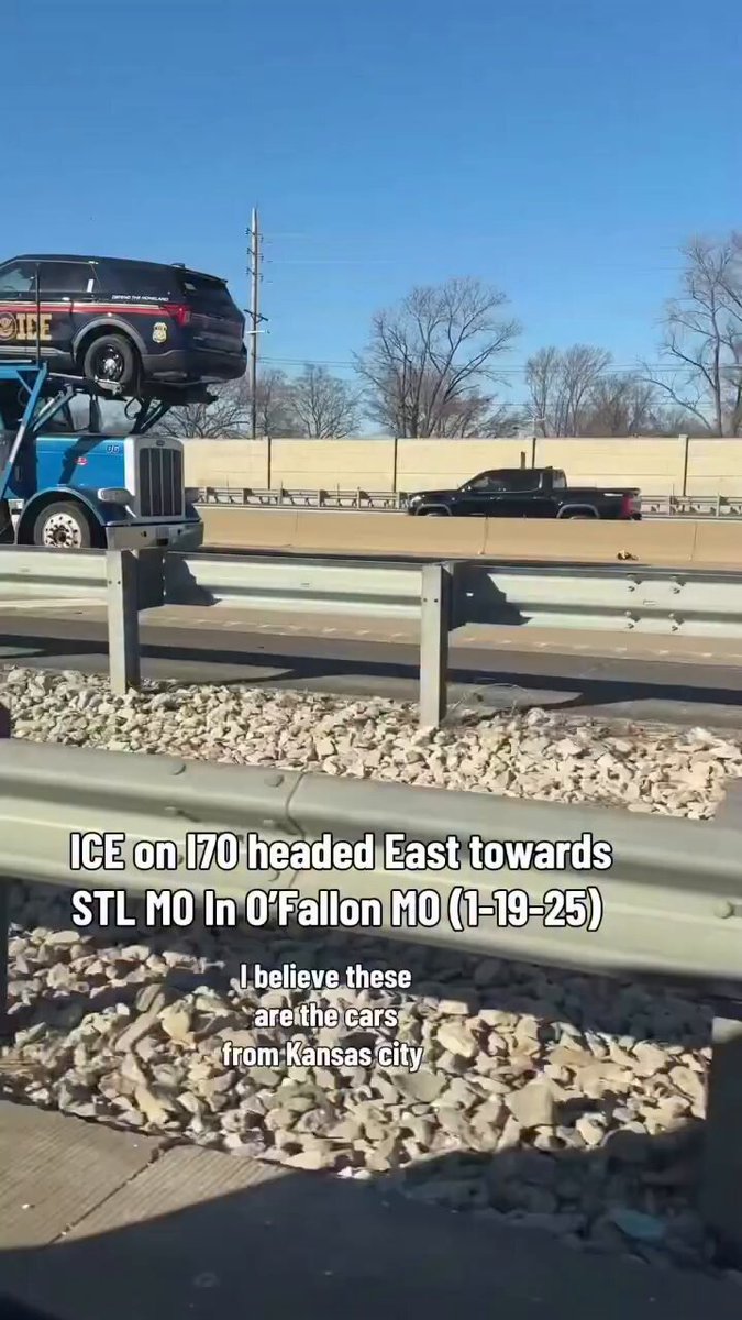 Tons of ICE vehicles spotted heading towards St Louis, Missouri. It’s go time.. 👏👏