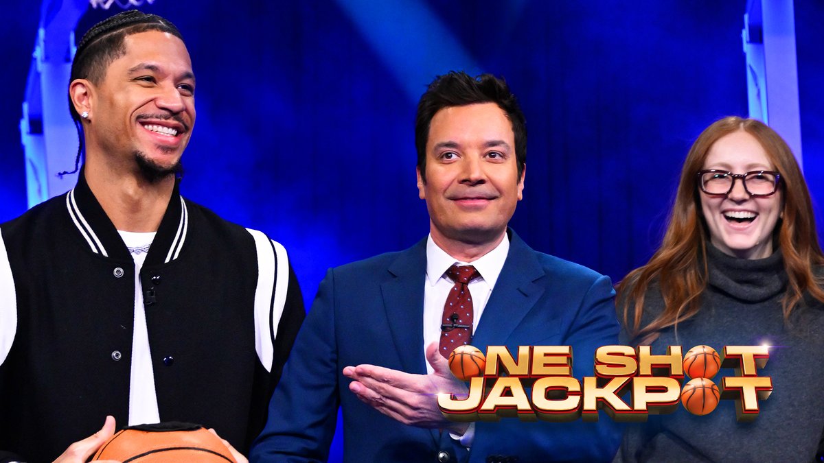 One lucky audience member has a shot at winning $18,000 in the Tonight Show One Shot Jackpot! 🏀 #FallonTonight