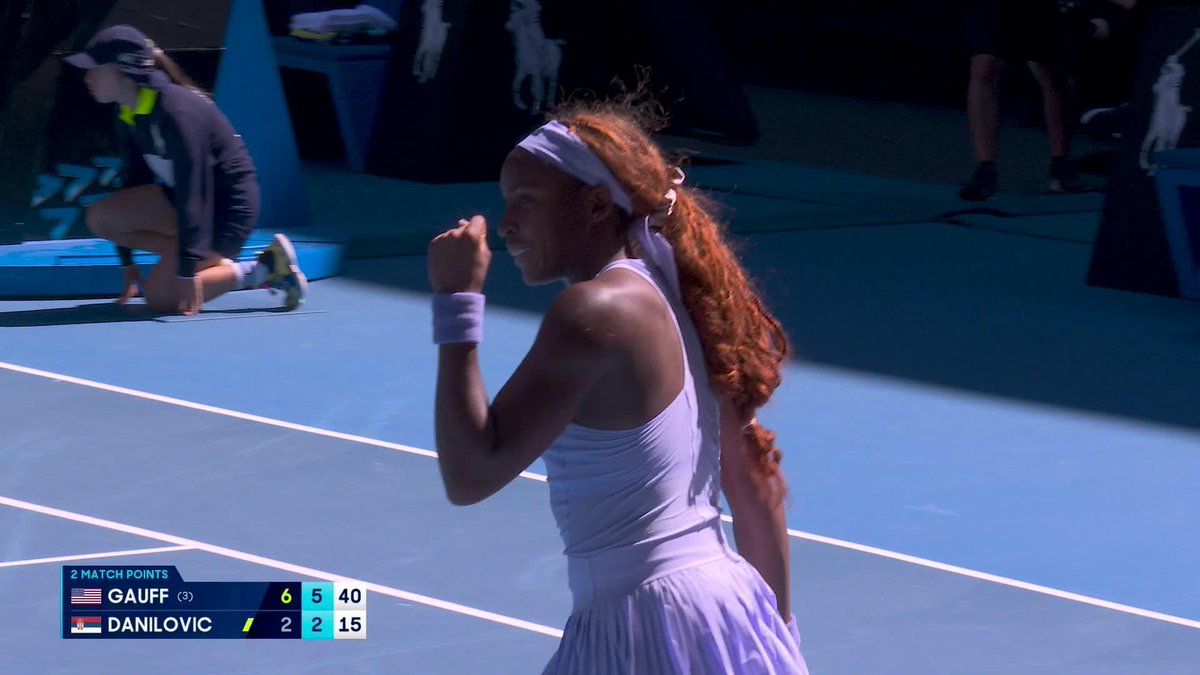 Let's go Coco 🤩 In control throughout, Gauff moves past Danilović 6-2 6-2 to advance to the third round at the #AusOpen 💪 #AO26