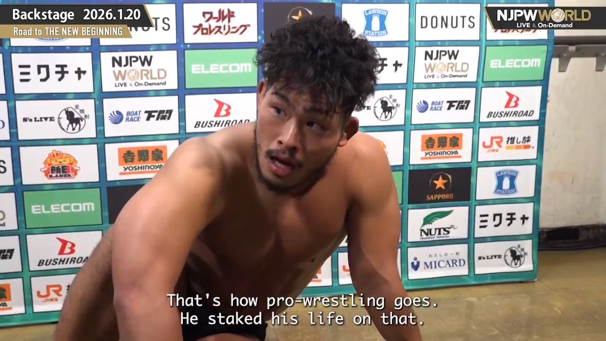 . 永井大貴 Road to THE NEW BEGINNING (January. 20th, 2026) Backstage comments! Watch FREE|無料公開中 ⇒ From the profile URL|「NJPW WORLD」で検索 1/20(火) #njnbg のBSコメントを #NJPWWORLD で無料公開中! #NJPW