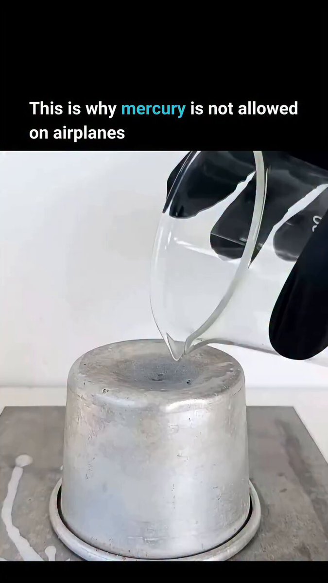 This is why mercury is banned on airplanes for safety