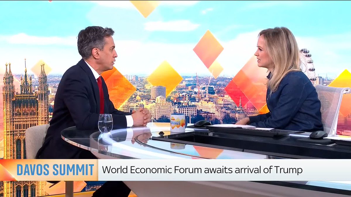 🗣️ 'The PM is navigating a difficult international situation with great skill and in our national interest' - Ed Miliband Sophy Ridge asked the sec of state for energy security and net zero why the PM won't be in Davos, where many other world leaders will be