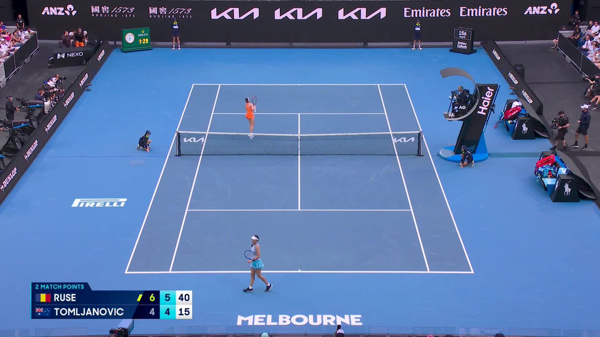 A milestone moment at Melbourne Park. Elena-Gabriela Ruse defeats Tomljanović 6-4 6-4 to reach the third round of the #AusOpen for the first time. #AO26
