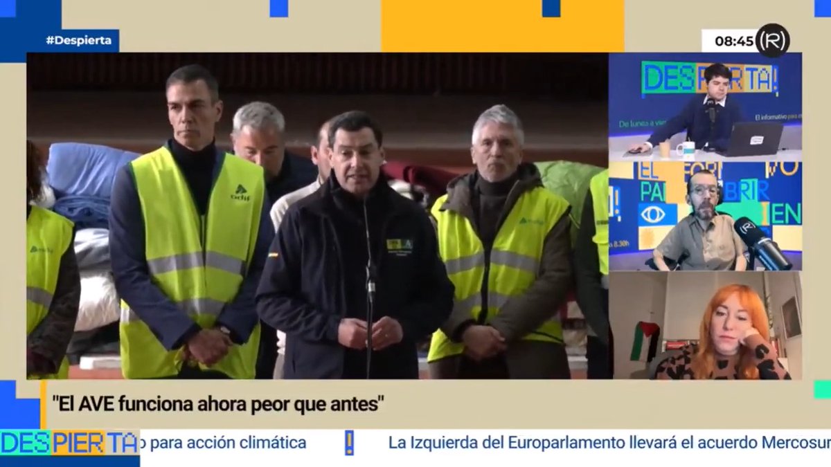 "El número de viajeros se ha multiplicado por tres y, sin embargo, la inversión en mantenimiento, lejos de multiplicarse por tres, ha aumentado un 40%" Pablo Echenique sobre la liberalización del sector ferroviario y Adamuz 👇🏽 📺 DESPIERTA!