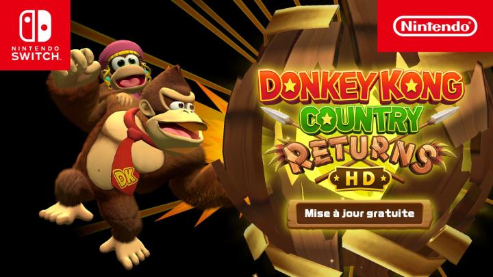 Dixie Kong fait son arrivée dans Donkey Kong Country Returns HD via une mise à jour gratuite ! Découvrez aussi un tout nouveau mode turbo où tout va plus vite, ainsi que des améliorations sur Nintendo Switch 2 ! 👇